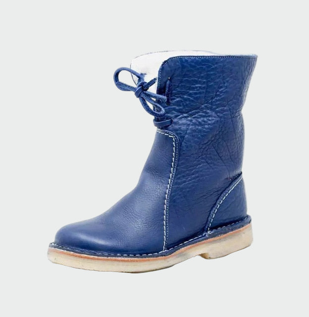 Men's Waterproof Leather Boots Featuring Cozy Wool Lining