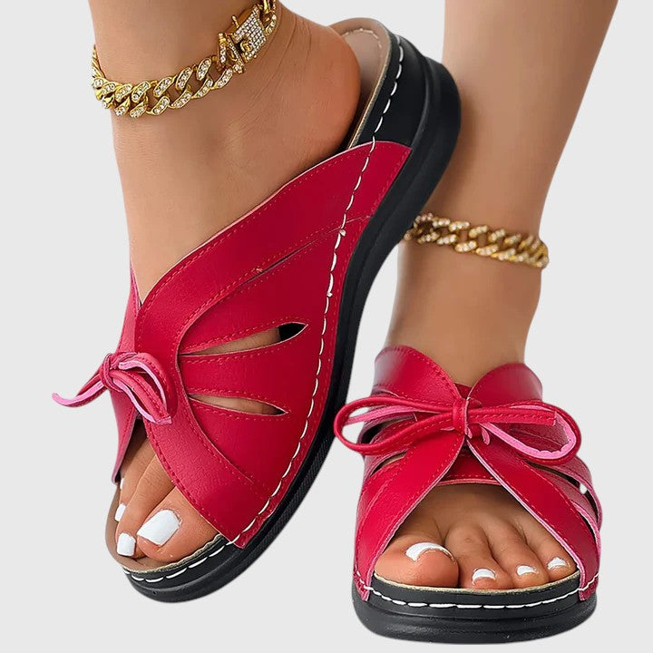 Darcy - Stylish Ribbon Slip-On Sandals