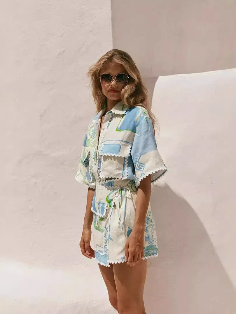 Solene - Stylish Patchwork Ensemble