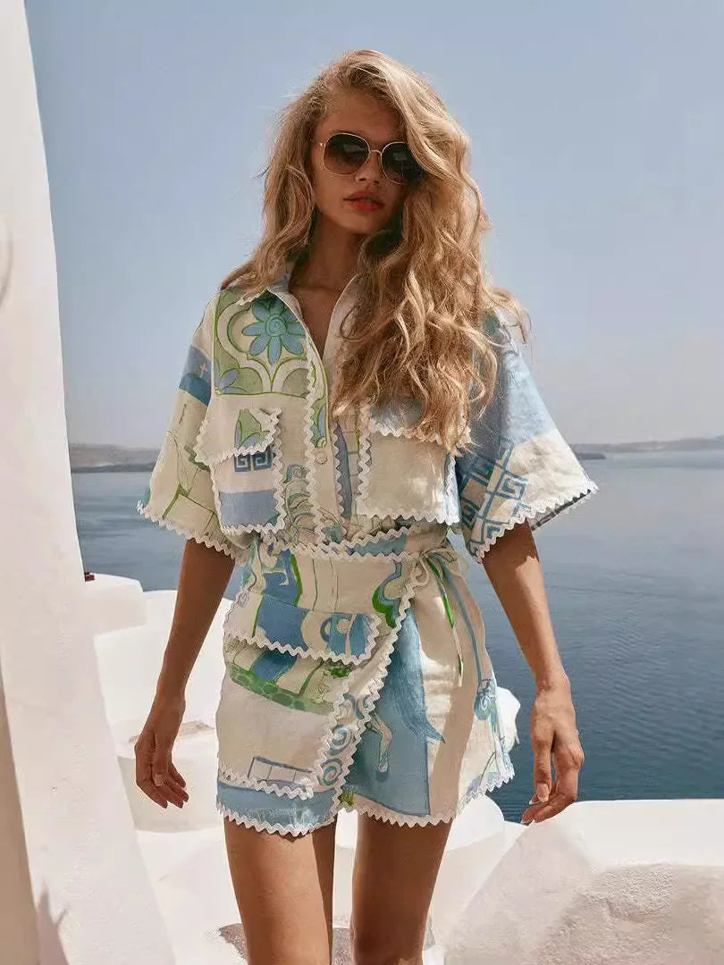 Solene - Stylish Patchwork Ensemble