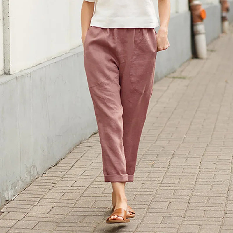 Kriza - Relaxed Fit Trousers with Pockets