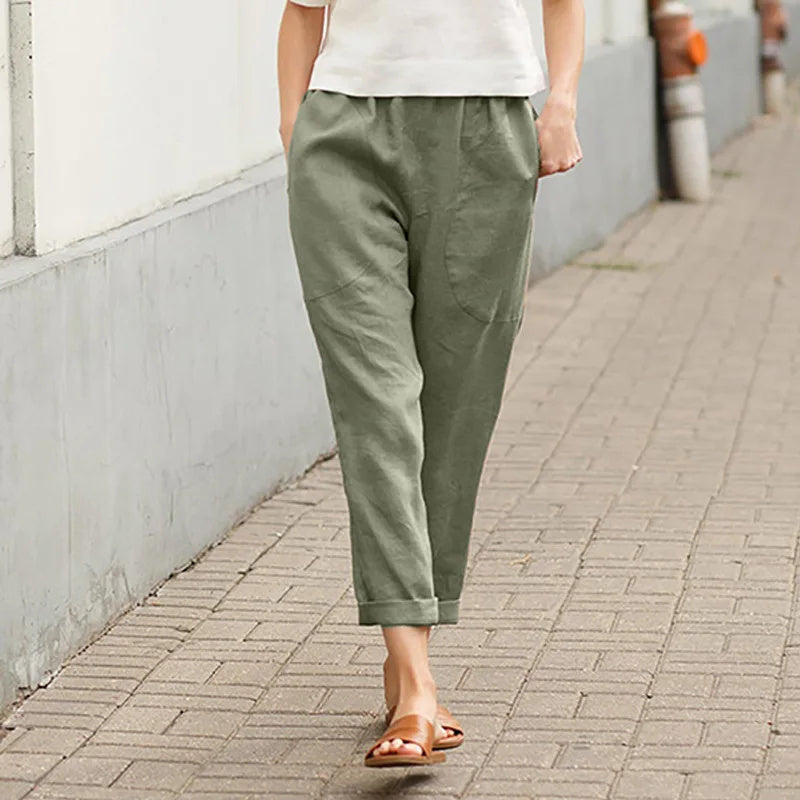 Kriza - Relaxed Fit Trousers with Pockets