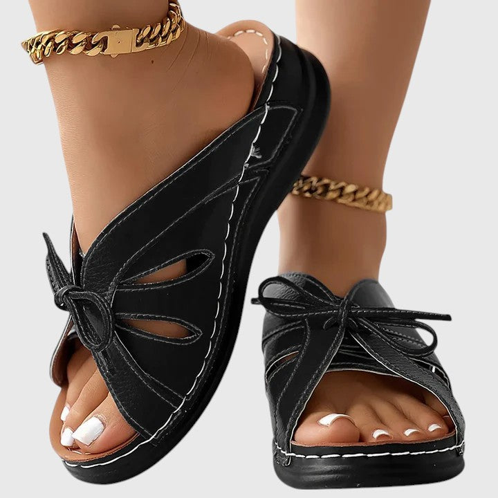 Darcy - Stylish Ribbon Slip-On Sandals