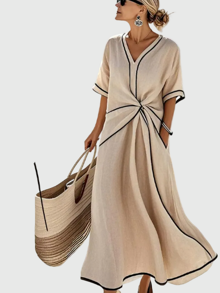 Helena | Elegant Draped Maxi Dress