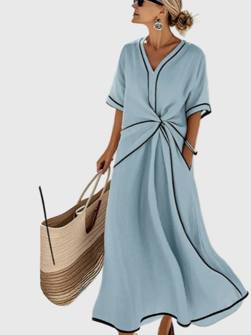 Helena | Elegant Draped Maxi Dress