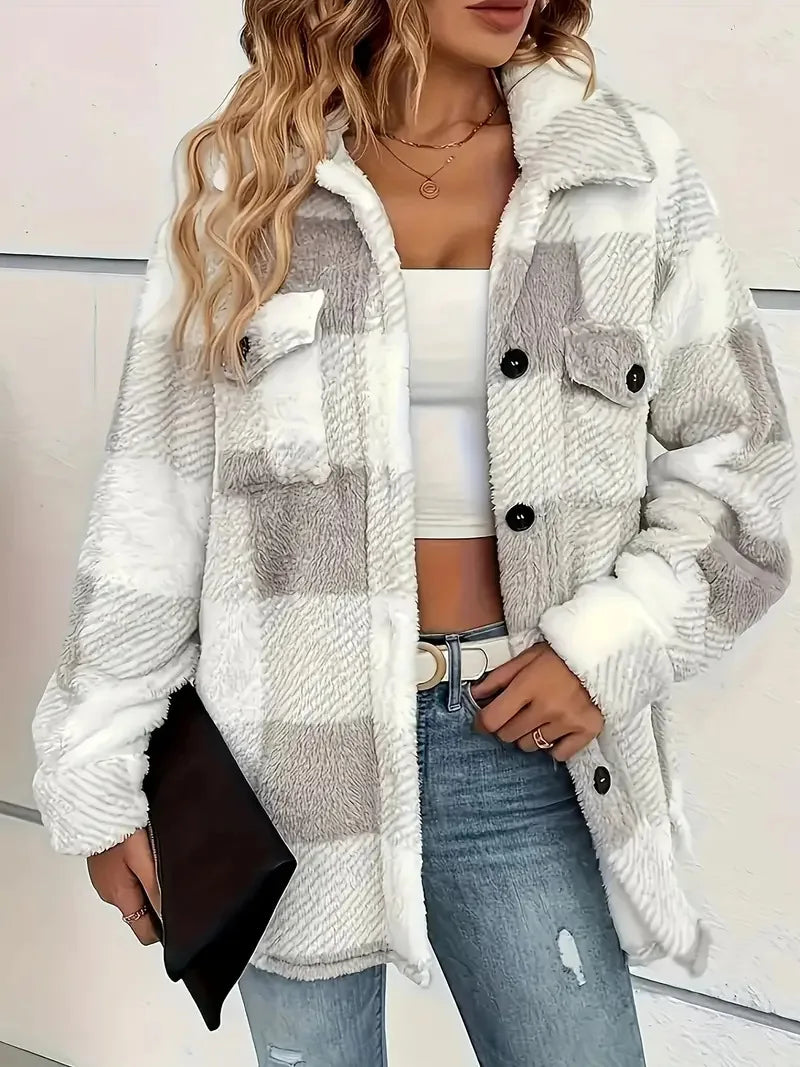 Martin | Stylish Checked Fleece Coat