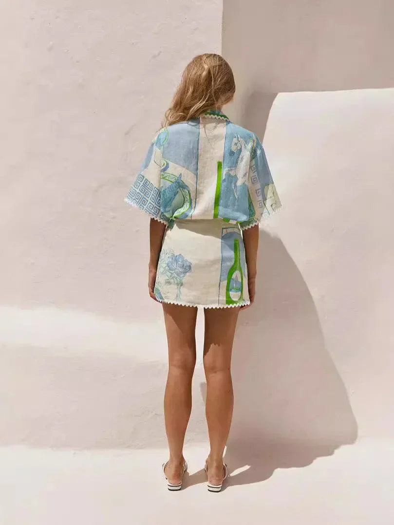 Solene - Stylish Patchwork Ensemble