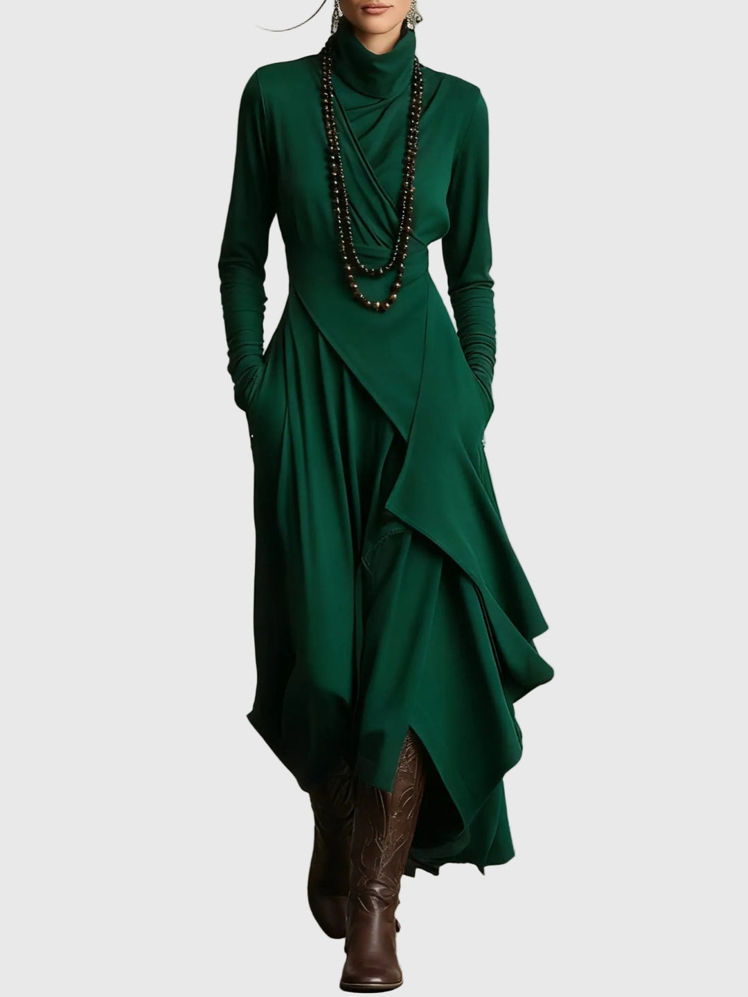 Violet Pleated Maxi Dress