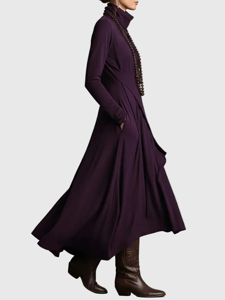 Violet Pleated Maxi Dress