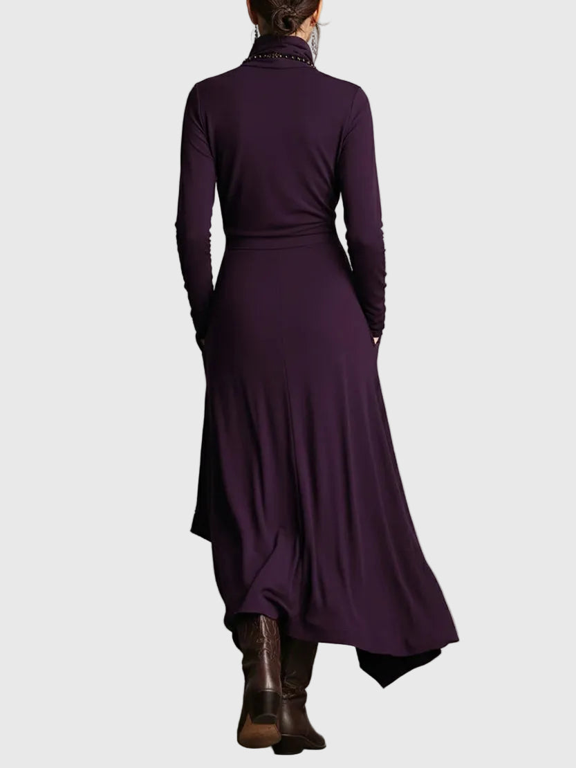 Violet Pleated Maxi Dress