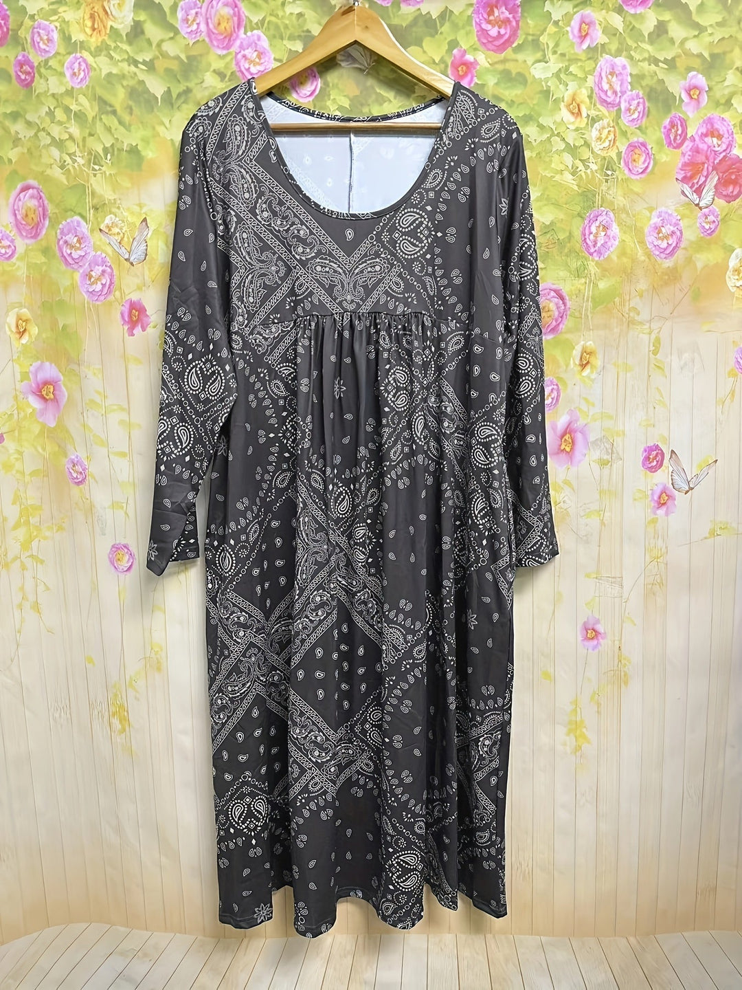 ELOWEN | Long Sleeve Casual Midi Dress