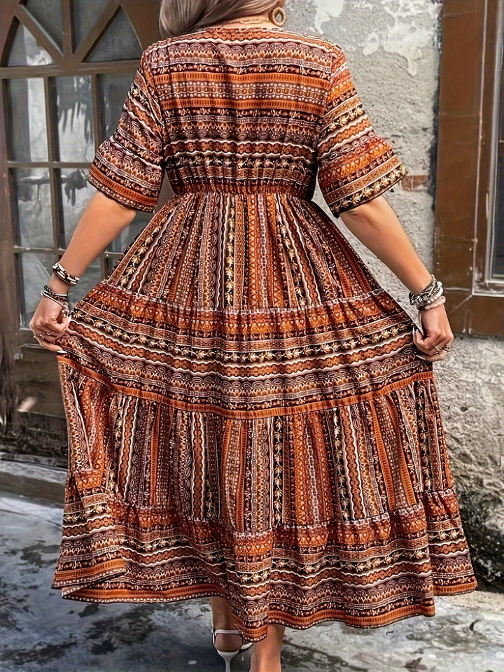 Joraine - Flowing Ethnic-Inspired Dress