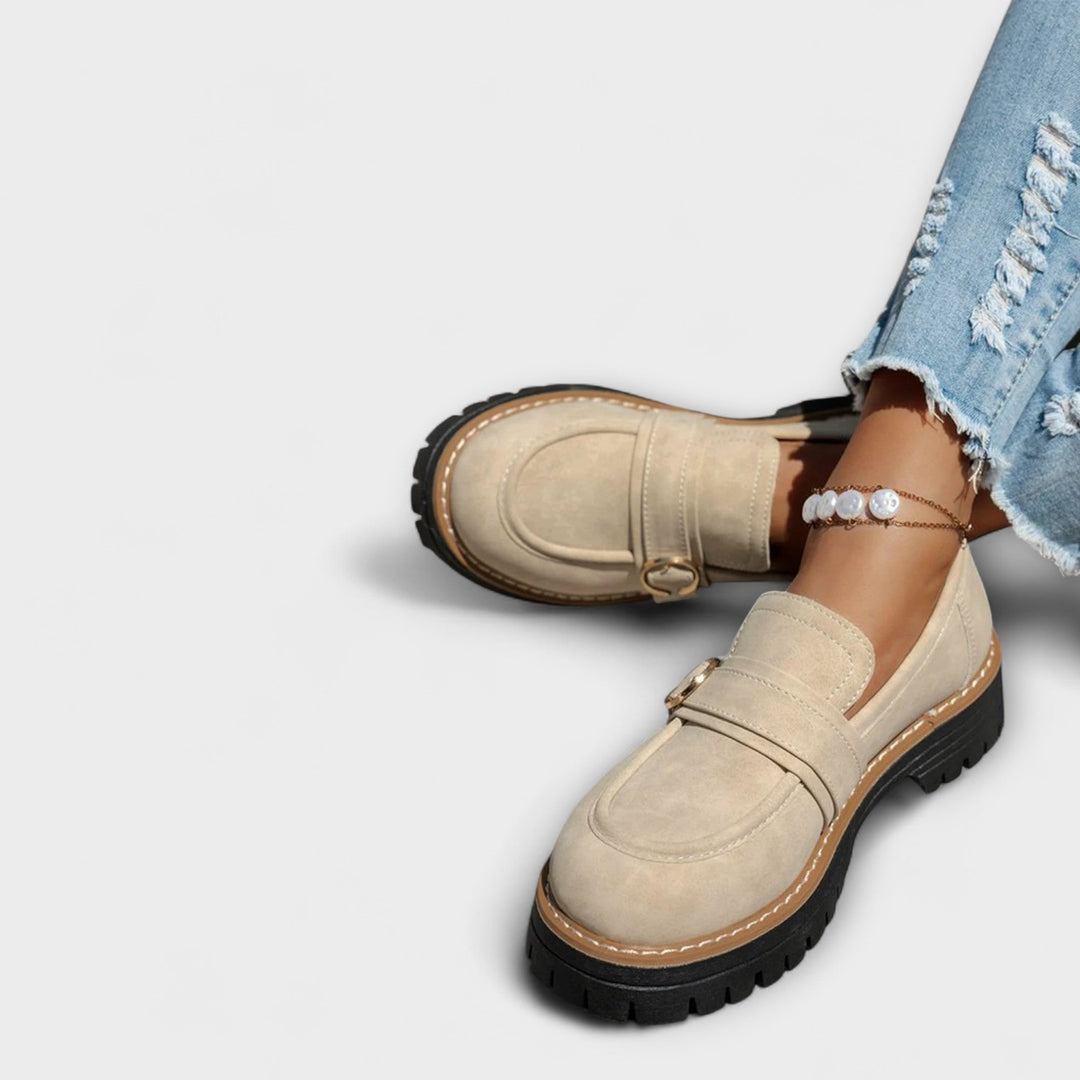 Lora™ | Comfortable Round Toe Slip-On Loafers