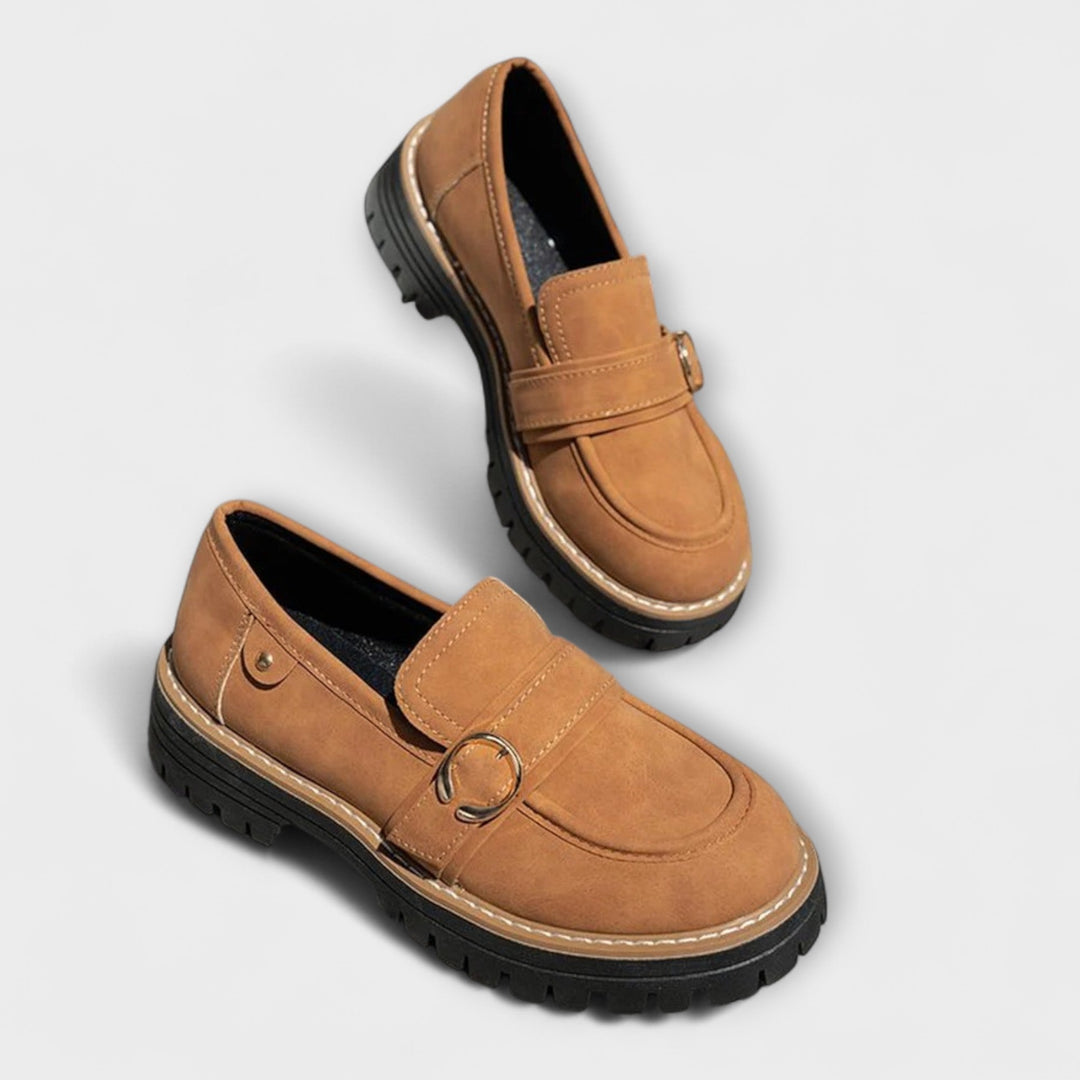 Lora™ | Comfortable Round Toe Slip-On Loafers