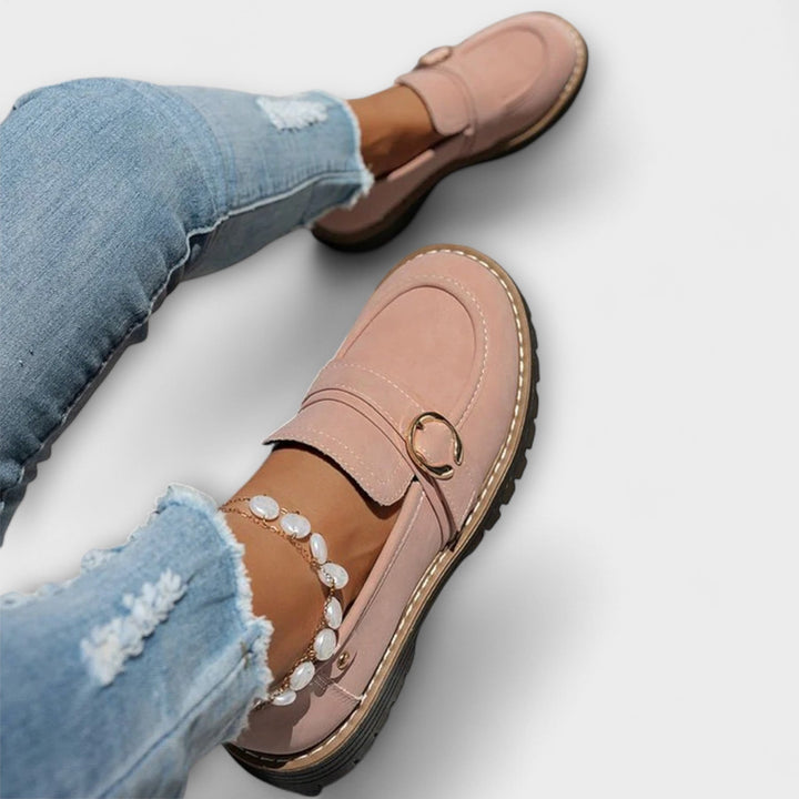 Lora™ | Comfortable Round Toe Slip-On Loafers