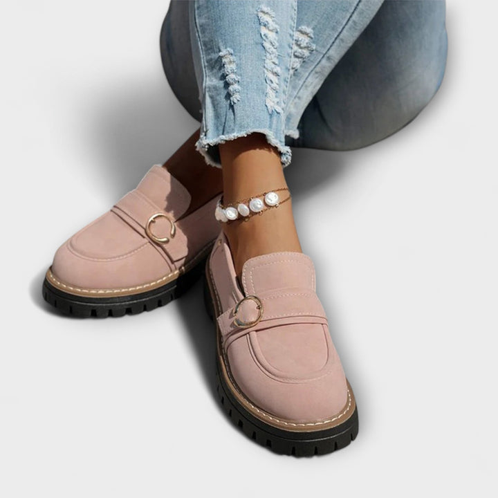 Lora™ | Comfortable Round Toe Slip-On Loafers