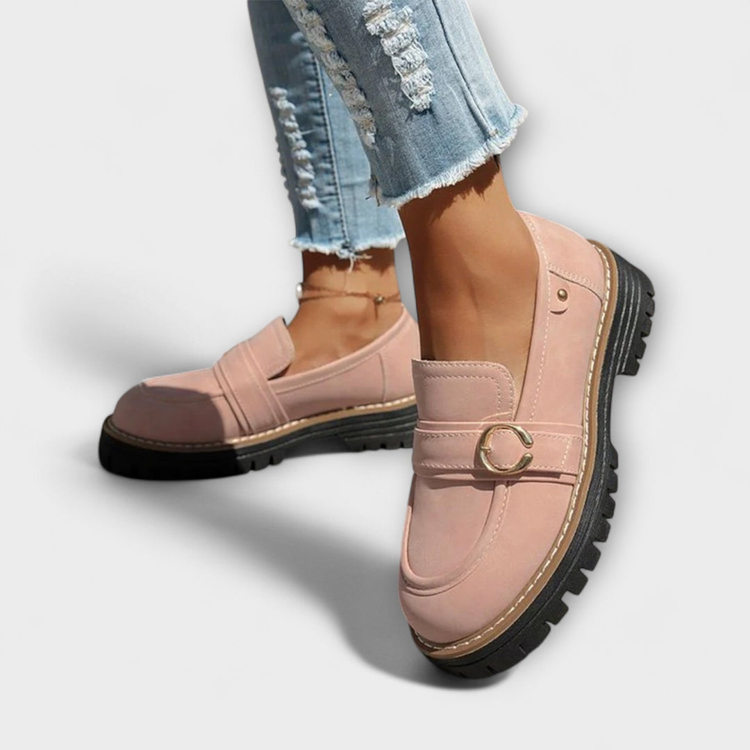 Lora™ | Comfortable Round Toe Slip-On Loafers