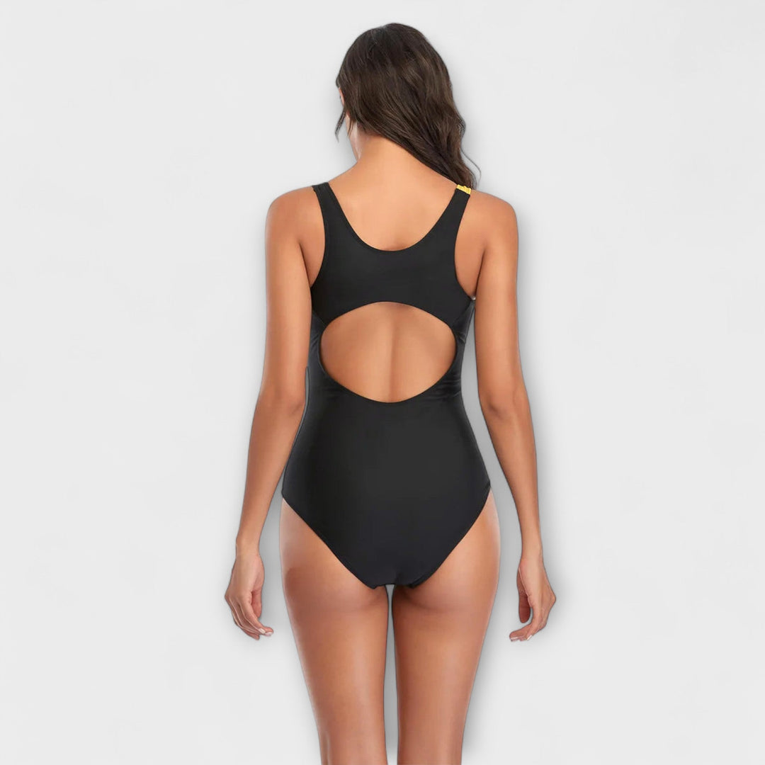 Sporty Open-Back Swimwear