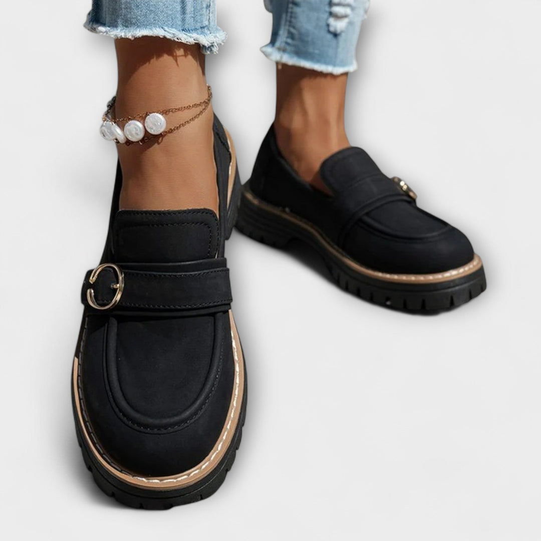 Lora™ | Comfortable Round Toe Slip-On Loafers