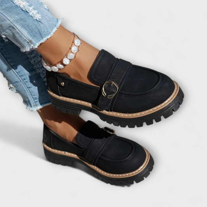 Lora™ | Comfortable Round Toe Slip-On Loafers