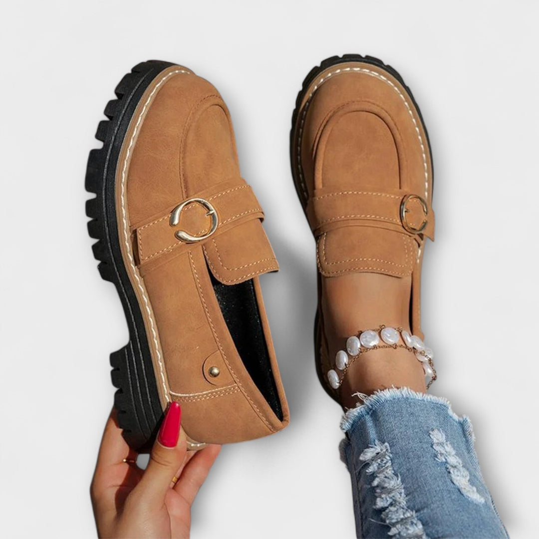 Lora™ | Comfortable Round Toe Slip-On Loafers