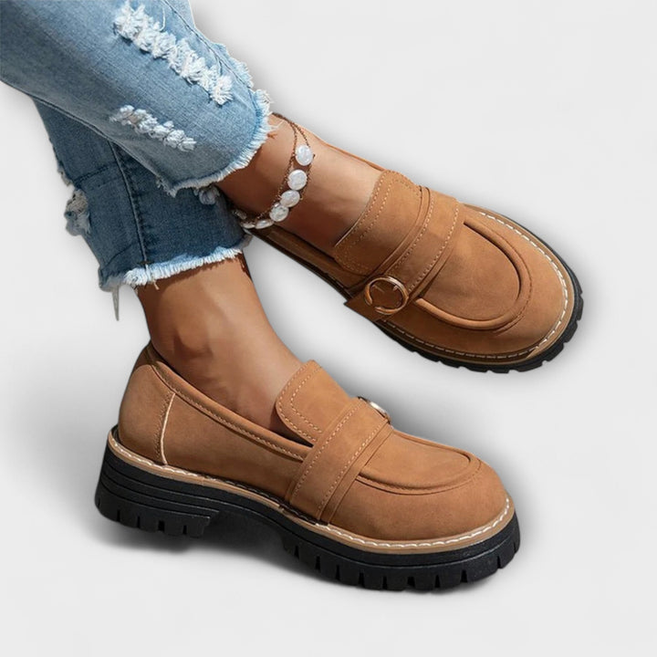 Lora™ | Comfortable Round Toe Slip-On Loafers