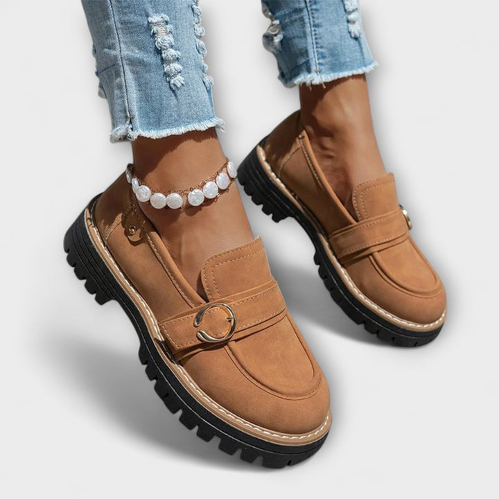Lora™ | Comfortable Round Toe Slip-On Loafers