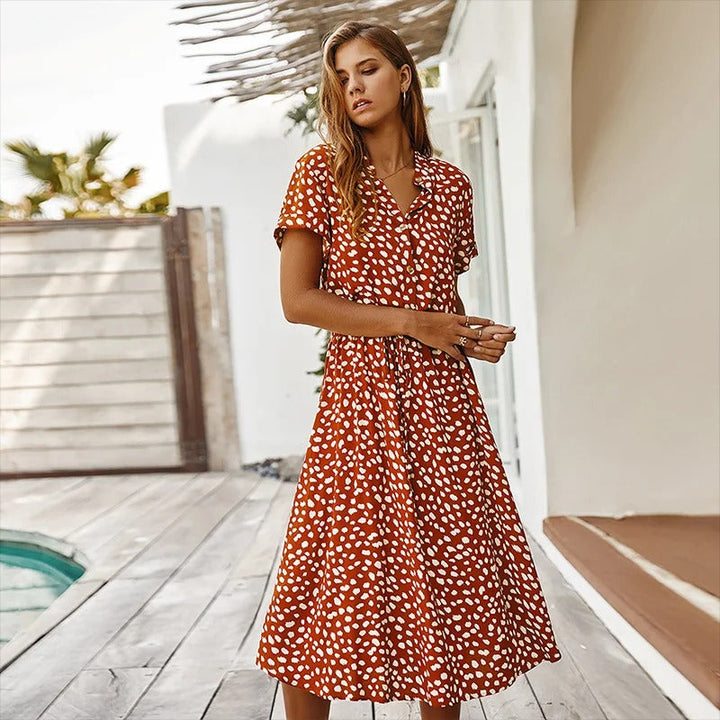 Faelina - Floral Print Summer Dress