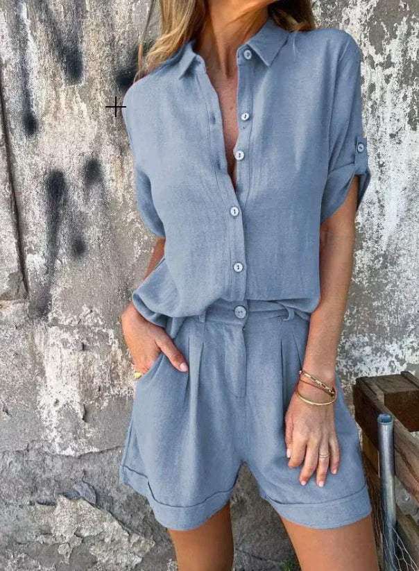 Melda - Breezy Button-Up Ensemble