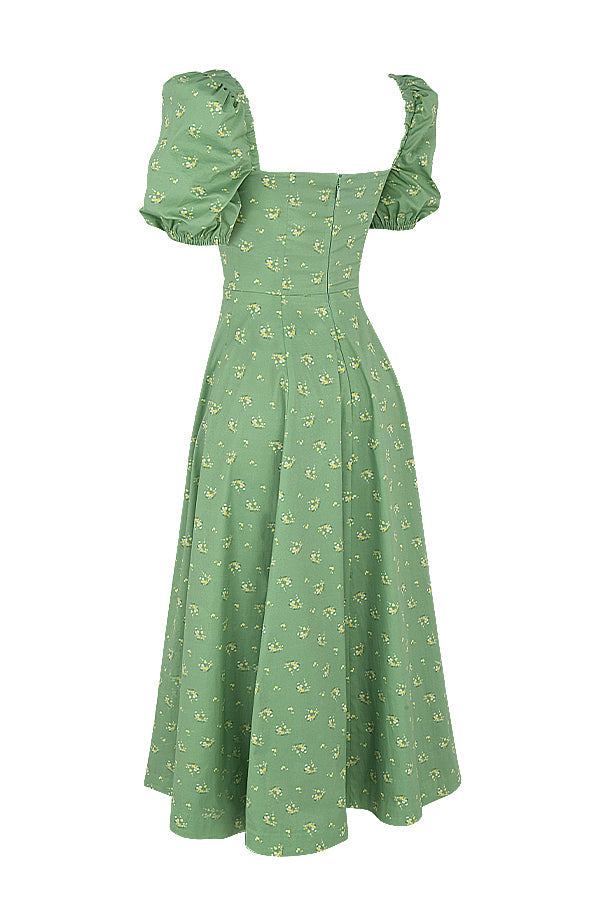 Aviana - Puff Sleeve Floral Dress