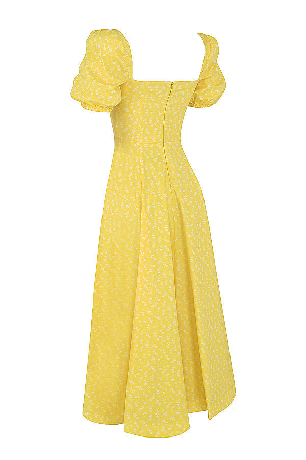 Aviana - Puff Sleeve Floral Dress