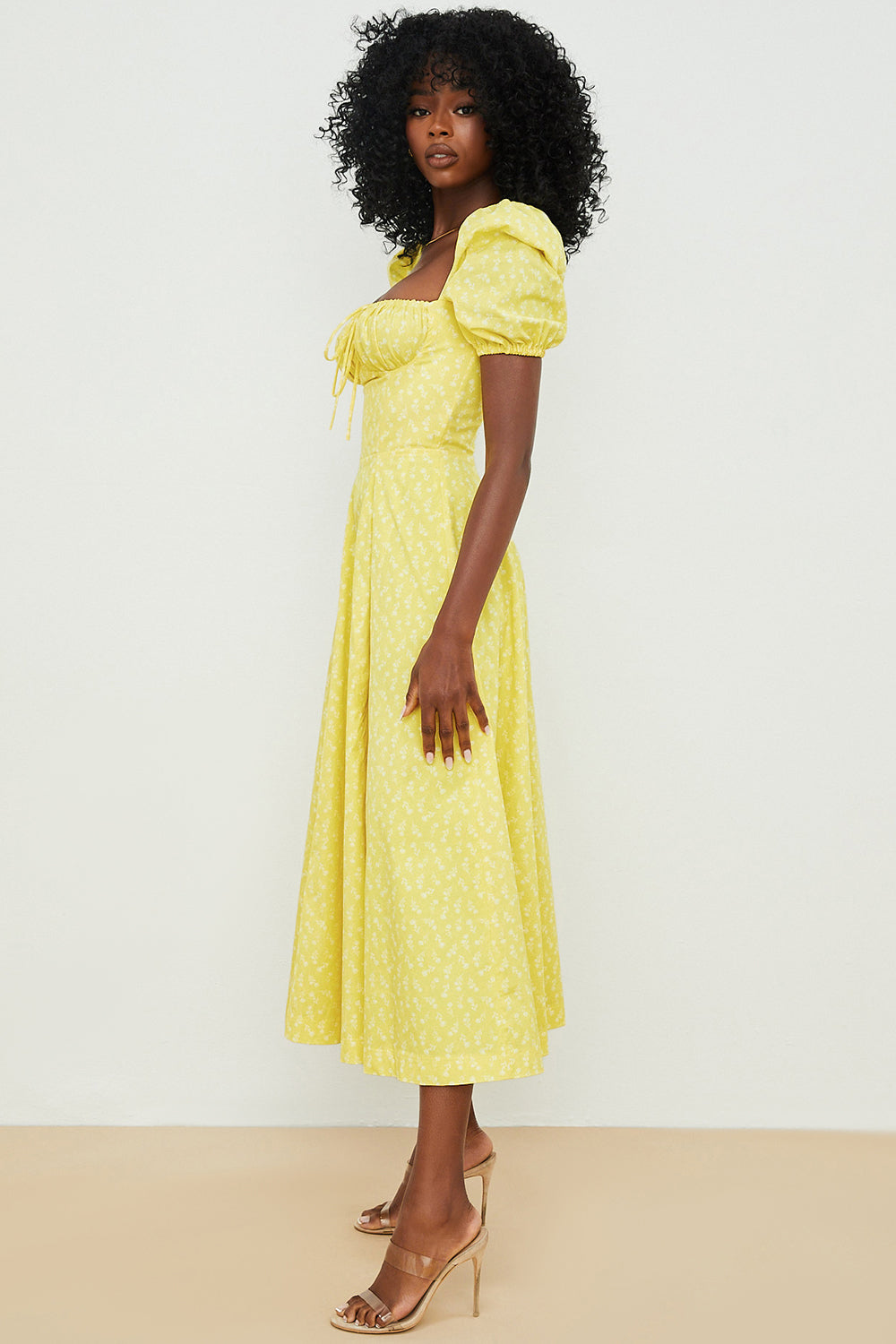 Aviana - Puff Sleeve Floral Dress