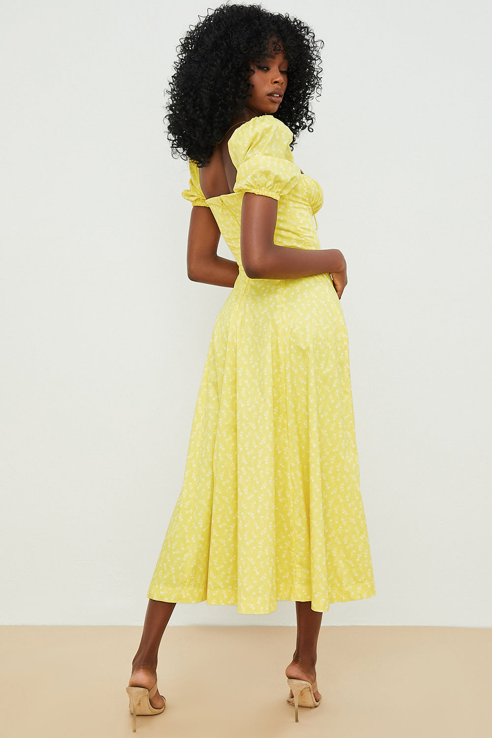 Aviana - Puff Sleeve Floral Dress