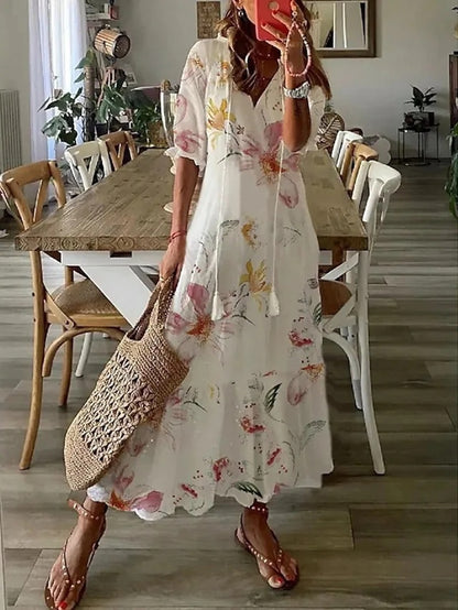 Michaela - Bohemian Dress with Tummy Control