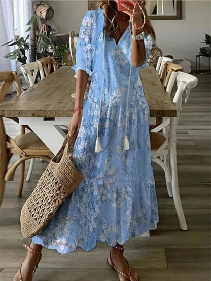 Michaela - Bohemian Dress with Tummy Control