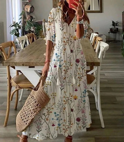 Michaela - Bohemian Dress with Tummy Control