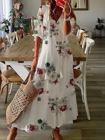 Michaela - Bohemian Dress with Tummy Control