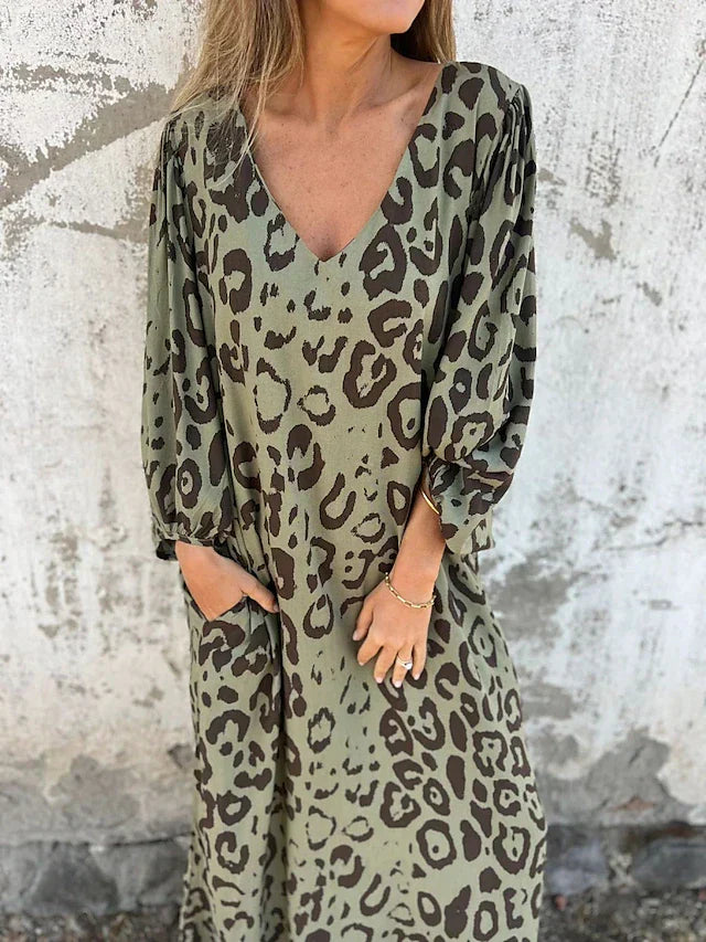 Jessa - Animal Print Maxi Dress
